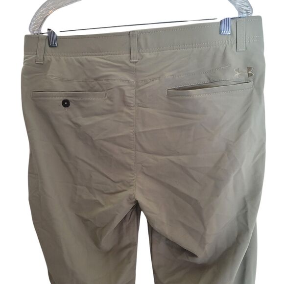 Under Armour Golf Chino Pants Men's Size 36 X 32 Outdoor Khaki Athletic Preppy - Picture 4 of 12